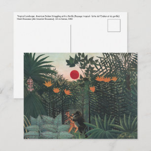 Rousseau - Tropische Landschaft, Indianer und Gori Postkarte