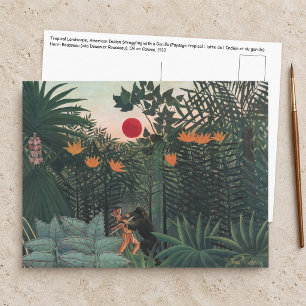 Rousseau - Tropische Landschaft, Indianer und Gori Postkarte