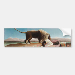 Rousseaus "das schlafende Sinti und Roma" (1897) Autoaufkleber
