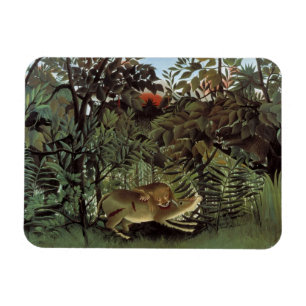 Rousseaus Hungry Lion Magnet