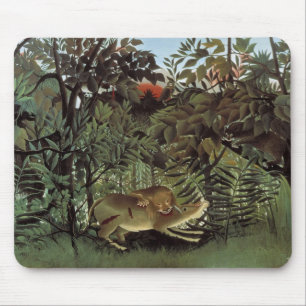 Rousseaus Hungry Lion Mousepad