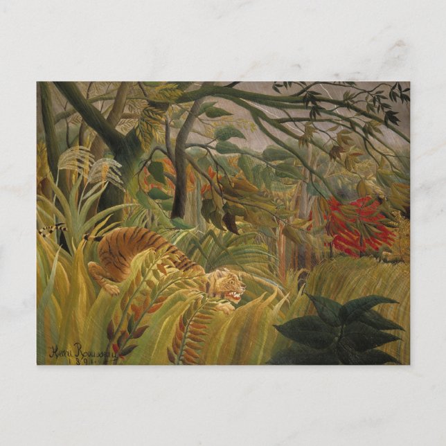 Rousseaus Tiger-Postkarte Postkarte (Vorderseite)