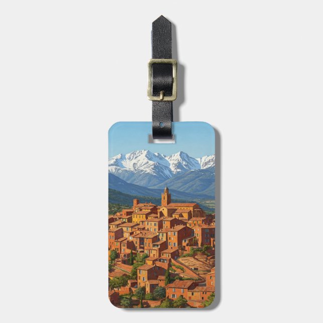 Roussillon France Travel Gepäckanhänger (Vorderseite vertikal)
