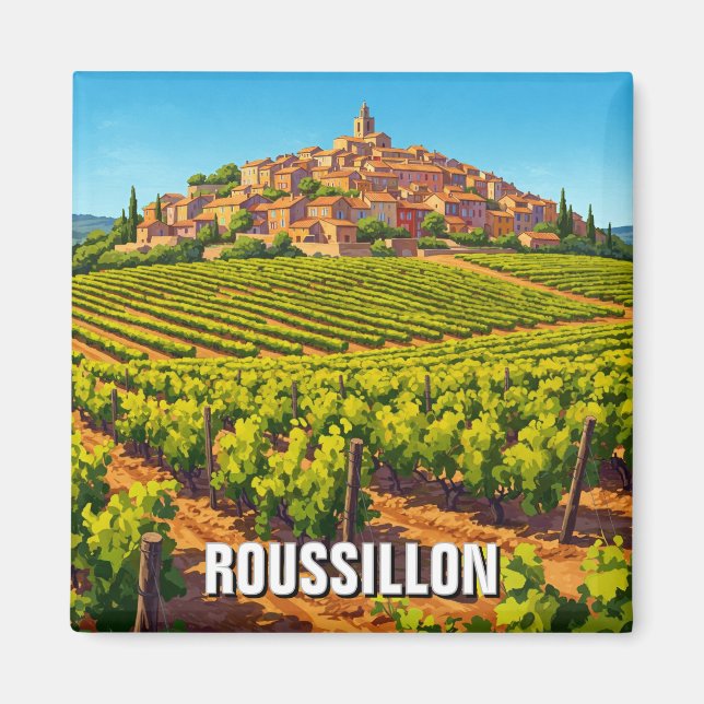 Roussillon France Travel Magnet (Vorne)