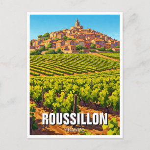 Roussillon France Travel Postkarte