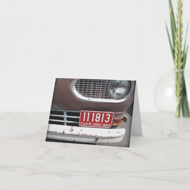 Rousty Red Farm Truck carte blanche (Devant)