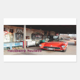 Route66 Hackberry Rechteckiger Aufkleber