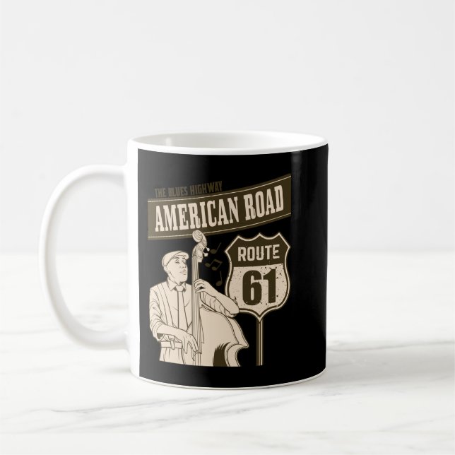 Route 61 American Road Blues Highway Classic  Kaffeetasse (Links)