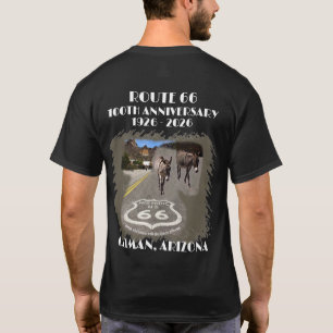 Route 66 - 100 Jahre Oatman Arizona Zurück T-Shirt
