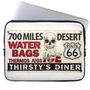Route 66-700 Meilen Wüsten-Vintage-Schild Laptopschutzhülle