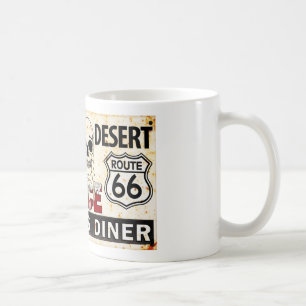 Route 66 - 700 Meilen Wüstenstraßenschild Kaffeetasse