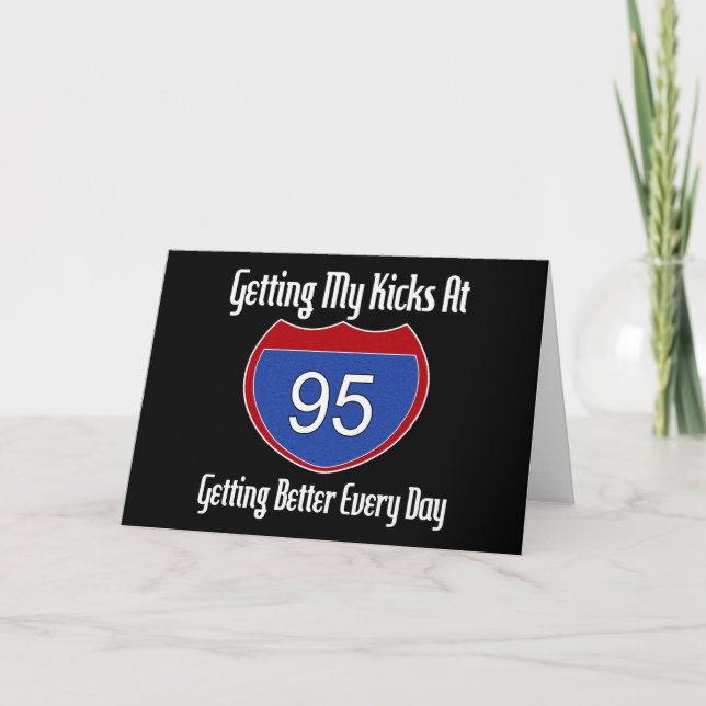 Route 66 95. Geburtstag Karte (Vorderseite)