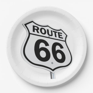 Route 66 9 Zoll Pappteller