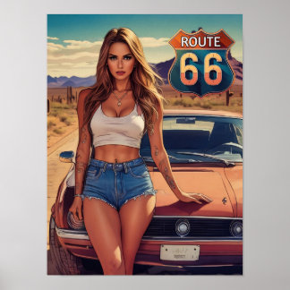 ROUTE 66 A TRAAM POSTER