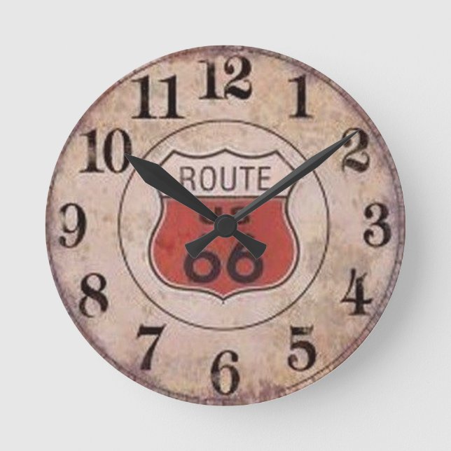 Route 66 Acrylwand Uhr (Vorderseite)
