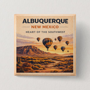 Route 66 Albuquerque Ballon Südwest Stolz Button