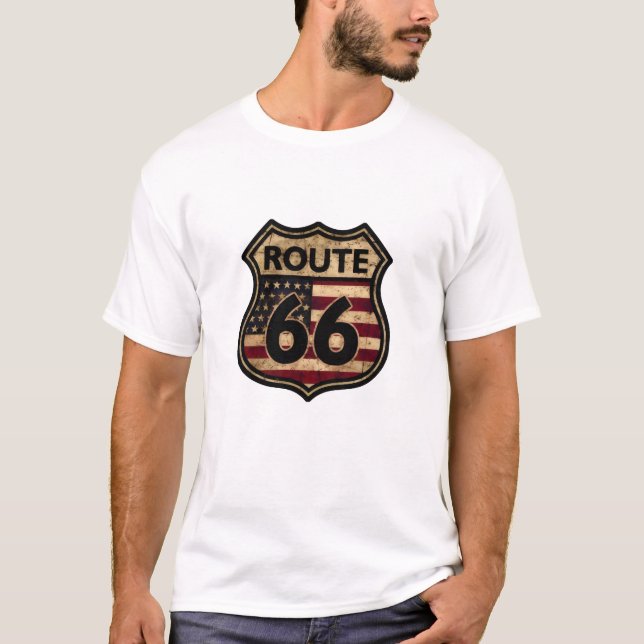 Route 66 American Highway T-Shirt (Vorderseite)