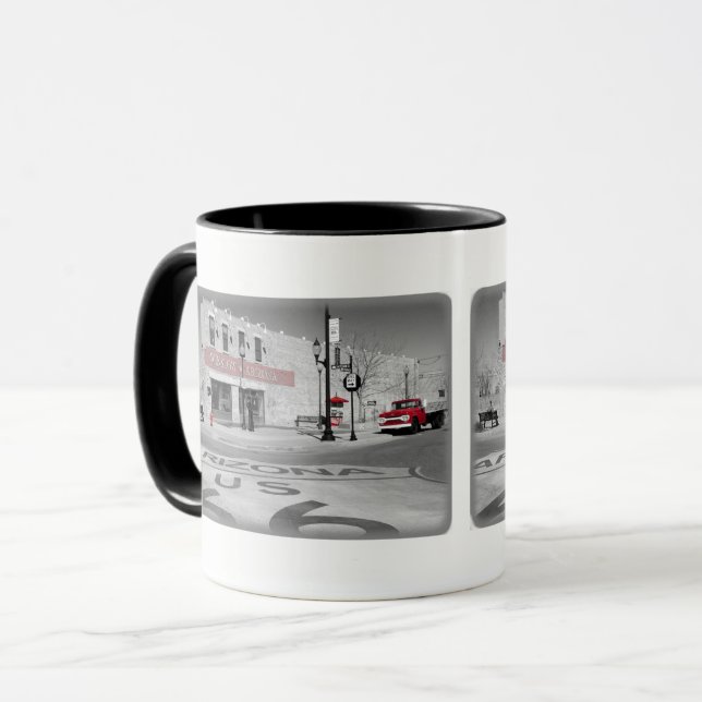 Route 66 Americana Mutter Road Winslow Arizona Tasse (Vorderseite Links)