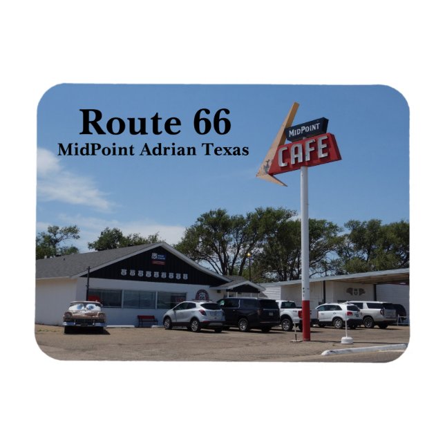 Route 66 America's Main St. Adrian Texas MidPoint Magnet (Horizontal)