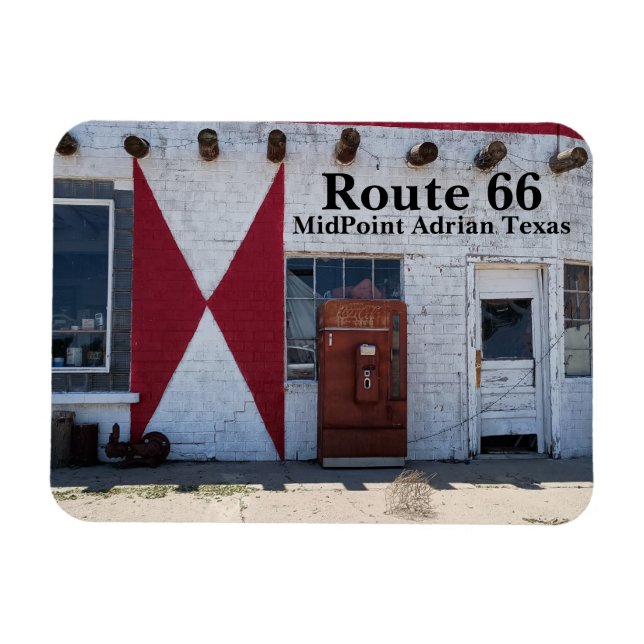 Route 66 America's Main St. Adrian Texas MidPoint Magnet (Horizontal)