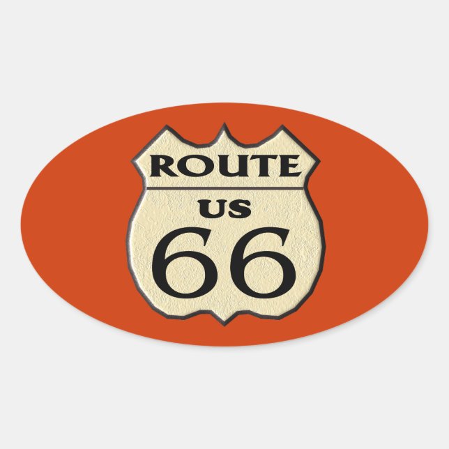 Route 66 - Aufkleber (Vorderseite)