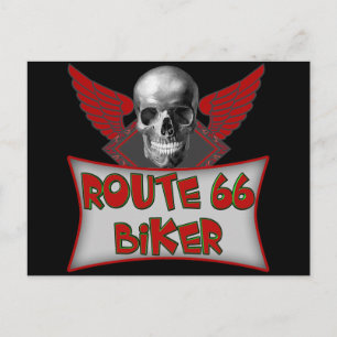Route 66 Biker T Shirts Geschenke Postkarte