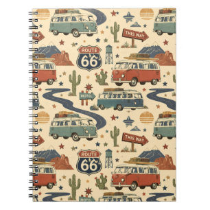 Route 66 Camper Van Reisejournal Americana Notizblock