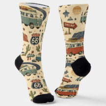 Route 66 Camper Van Roadtrip im Americana-Stil