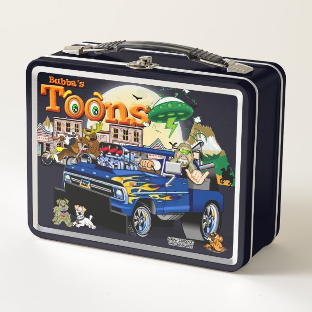 Route 66 Cartoon Metall Brotdose (Vorderseite)