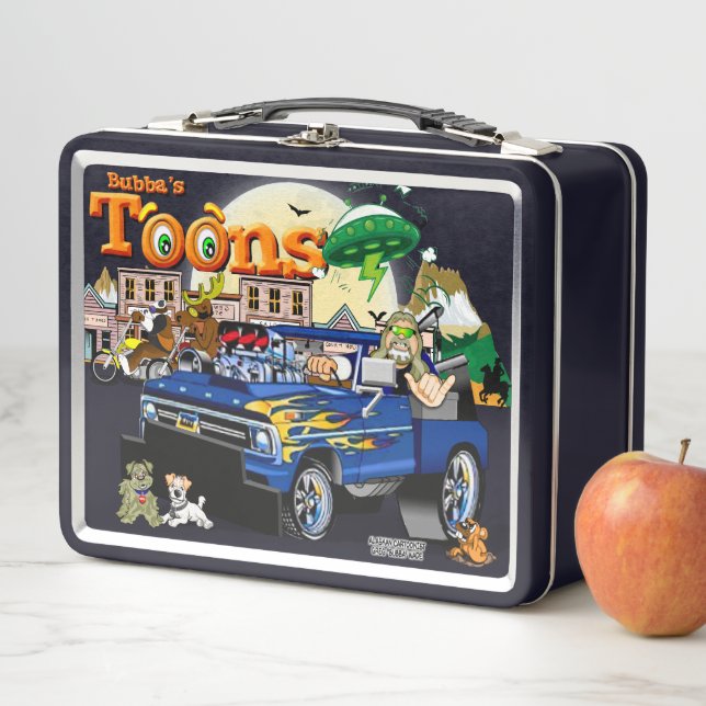 Route 66 Cartoon Metall Brotdose (Beispiel)