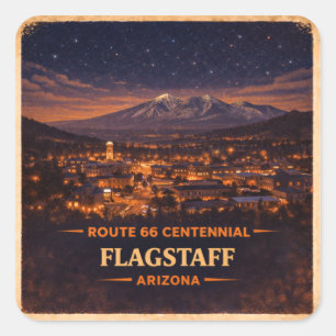 Route 66 Centennial 1926-2026 Flagstaff Arizona Quadratischer Aufkleber