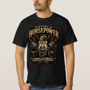 Route 66 Centennial Eagle Biker Roadwear T-Shirt