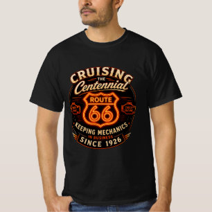 Route 66 Centennial Neon Mechaniker Roadwear T-Shirt