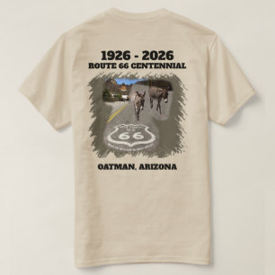 Route 66 Centennial Oatman, Arizona Zurück T-Shirt