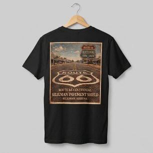 Route 66 Centennial Seligman Straßenbelag Bekleidu T-Shirt
