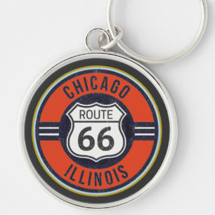 ROUTE 66 CHICAGO - Deluxe Schlüsselanhänger