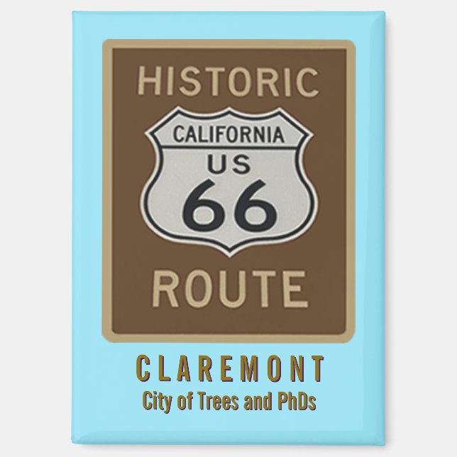 Route 66 Claremont Fridge Magnet (Recto)