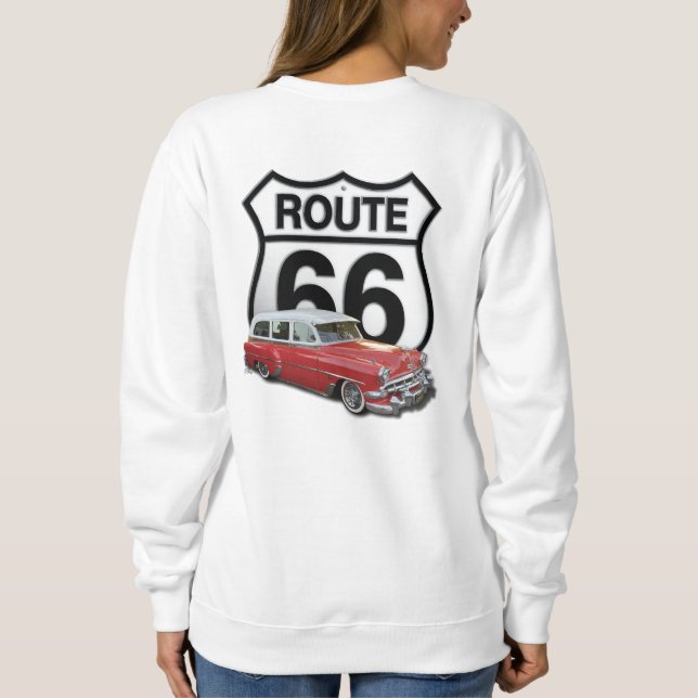 Route 66 Classic Car Sweatshirt (Rückseite)