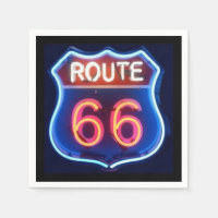 Route 66 Cocktail Napkin