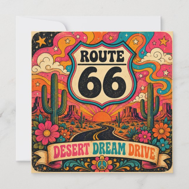 Route 66 Desert Dream Drive Groovy Retro  (Vorderseite)