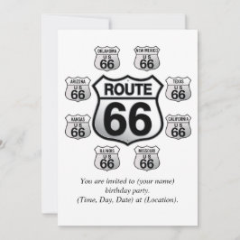 Route 66 Einladung zum Geburtstag.