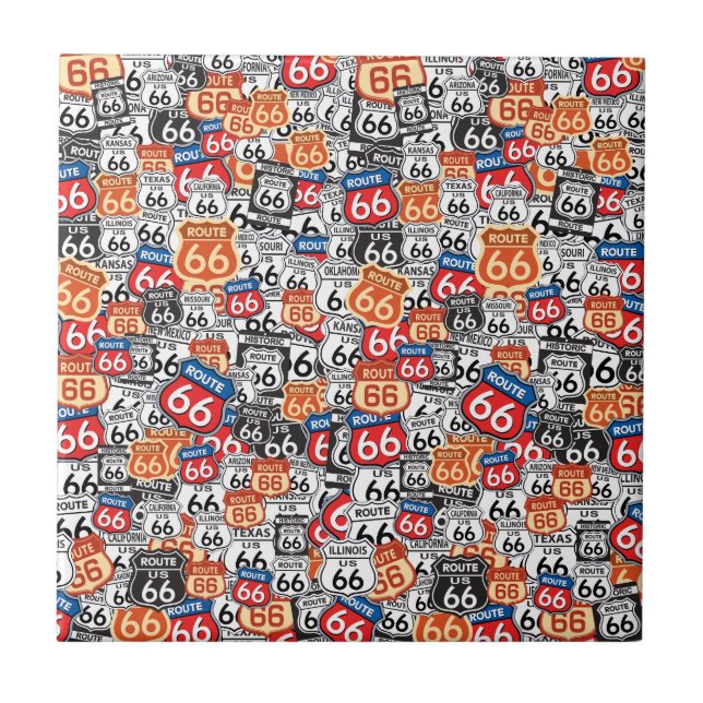 Route 66 fliese (Vorderseite)