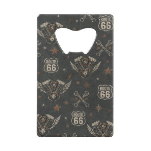 Route 66 Garage Bar Essentials Geldbeutel Flaschenöffner