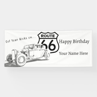 Route 66 Geburtstagsbanner Banner