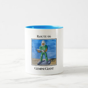 Route 66 Gemini Giant Wilmington Illinois Zweifarbige Tasse