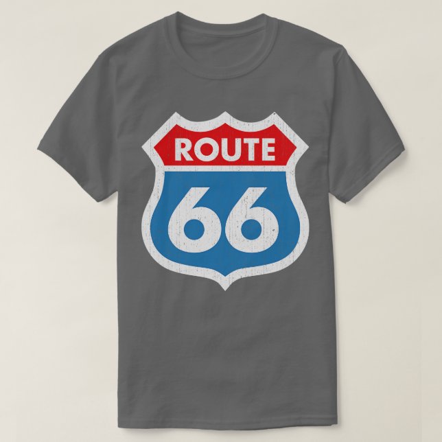Route 66 gewittert T-Shirt (Design vorne)