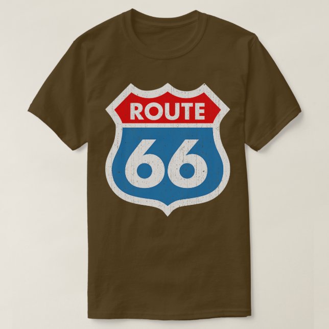 Route 66 gewittert T-Shirt (Design vorne)
