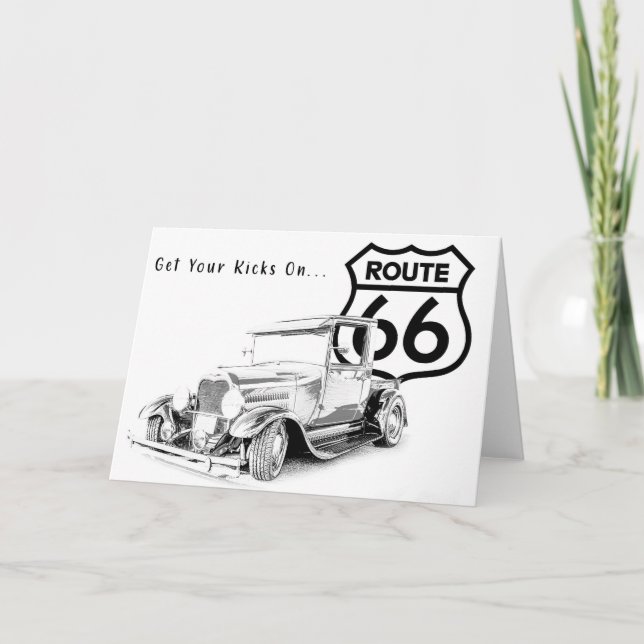 Route 66 Grußkarte Dankeskarte (Vorderseite)