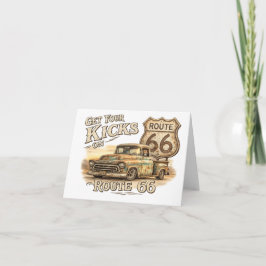 Route 66 Grußkarte Dankeskarte