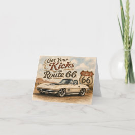 Route 66 Grußkarte Dankeskarte